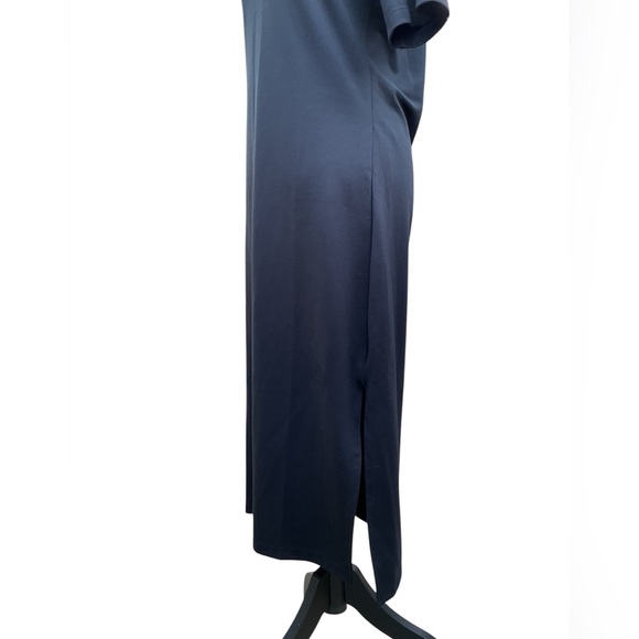 Nike Black Crewneck Midi Dress with Side Slit - Picture 4 of 4